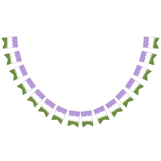 Flag Funky Spiky ZigZag Abstrakt Genderqueer Pride Wimpelkette (Alle)