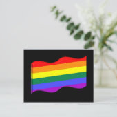 Flag für 3D-Gay Pride Postkarte (Stehend Vorderseite)