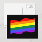 Flag für 3D-Gay Pride Postkarte (Vorne/Hinten)