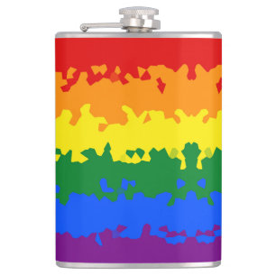 Flag für abstrakten Gay Pride Flachmann