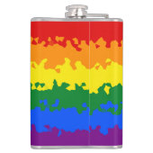 Flag für abstrakten Gay Pride Flachmann (Rückseite)