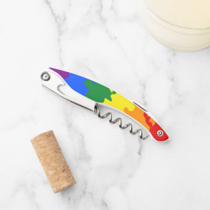 Flag für abstrakten Gay Pride Kellnermesser