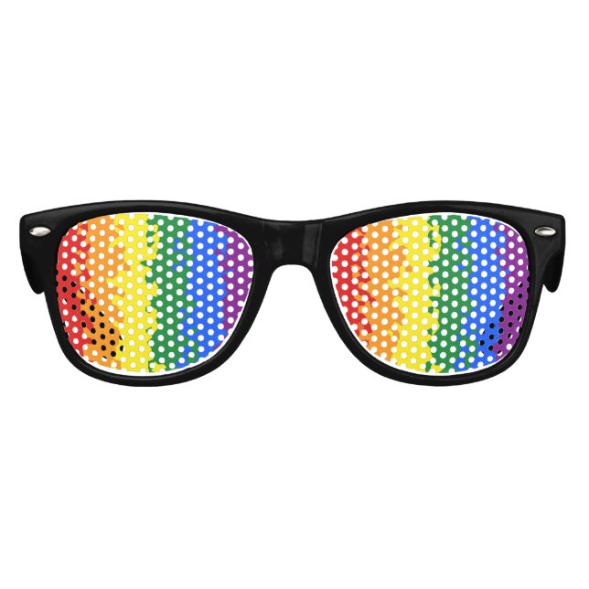 Flag für abstrakten Gay Pride Partybrille (Vorderseite)