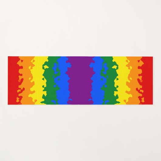 Flag für abstrakten Gay Pride Yogamatte (Vorderseite (Horizontal))