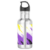 Flag für abstrakten nicht binären Prix Edelstahlflasche (Rückseite)
