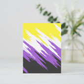 Flag für abstrakten nicht binären Prix Postkarte (Stehend Vorderseite)