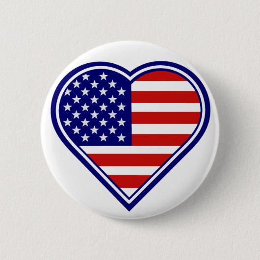 Flag für American Heart Shape Button 2 (Vorderseite)