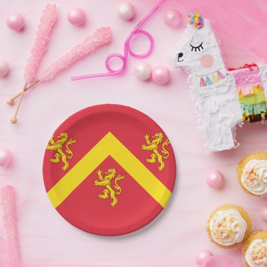 Flag für Anglesey Paper-Teller Pappteller (Party)