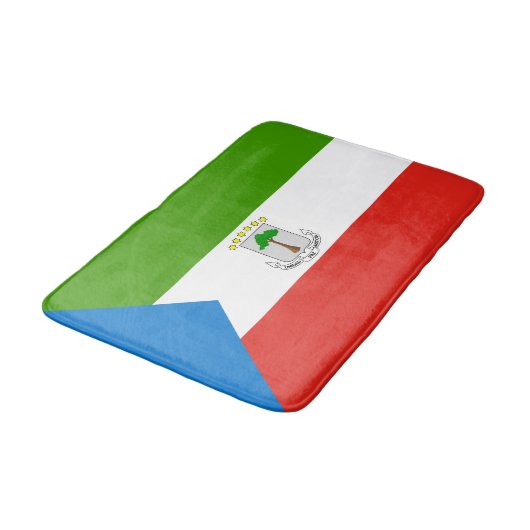Flag für äquatoriale Guinea Badematte (Schrägansicht)