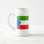 Flag für äquatoriale Guinea Bierglas (Links)