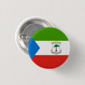 Flag für äquatoriale Guinea Button (Vorne & Hinten)