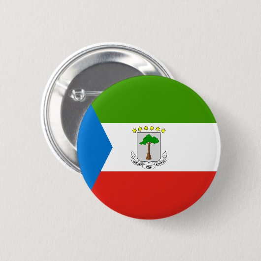 Flag für äquatoriale Guinea Button (Vorne & Hinten)