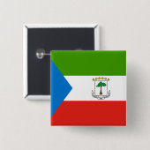 Flag für äquatoriale Guinea Button (Vorne & Hinten)