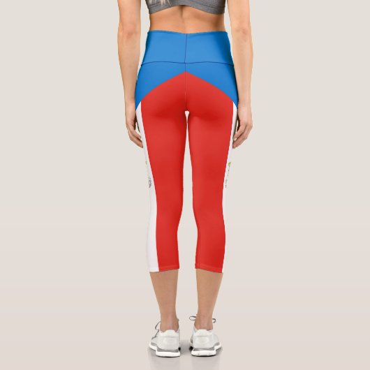 Flag für äquatoriale Guinea Capri Leggings (Rückseite)