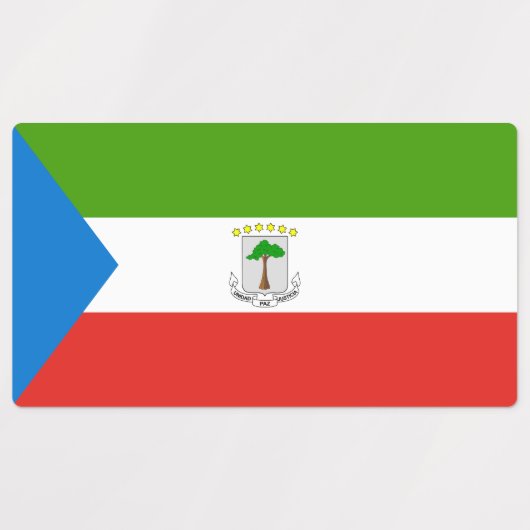 Flag für äquatoriale Guinea Etiketten (Design 2)