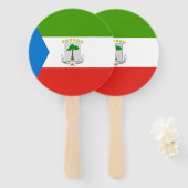 Flag für äquatoriale Guinea Fächer (Vorne und Hinten)
