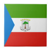 Flag für äquatoriale Guinea Fliese (Vorderseite)