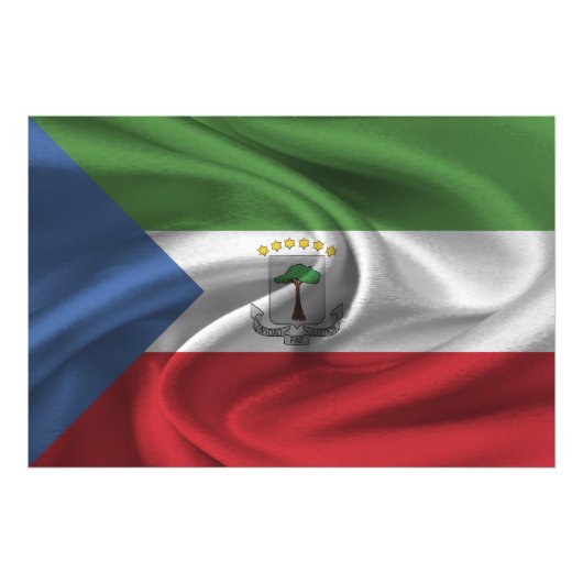 Flag für äquatoriale Guinea Fotodruck (Vorne)