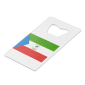 Flag für äquatoriale Guinea Geldbeutel Flaschenöffner (Vorderseite Schrägansicht)