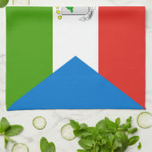 Flag für äquatoriale Guinea Geschirrtuch (Gefaltet)