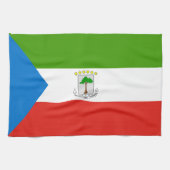 Flag für äquatoriale Guinea Geschirrtuch (Horizontal)