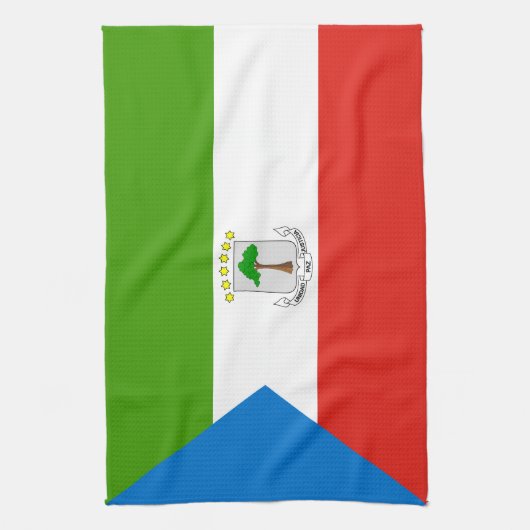 Flag für äquatoriale Guinea Geschirrtuch (Vertikal)