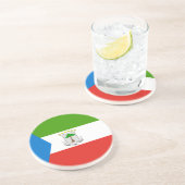 Flag für äquatoriale Guinea Getränkeuntersetzer (Seite)