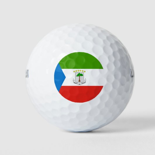 Flag für äquatoriale Guinea Golfball (Vorderseite)
