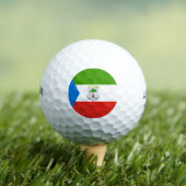 Flag für äquatoriale Guinea Golfball (Insitu T-Shirt)