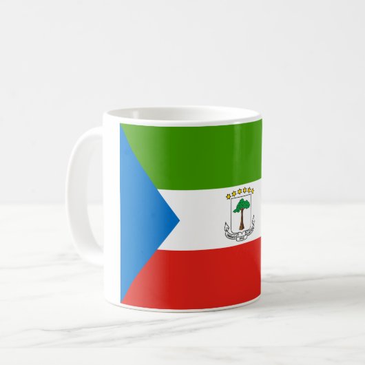 Flag für äquatoriale Guinea Kaffeetasse (Vorderseite Links)
