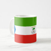 Flag für äquatoriale Guinea Kaffeetasse (Vorderseite Links)