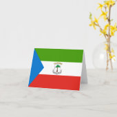Flag für äquatoriale Guinea Karte (Gelbe Blume)