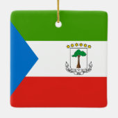 Flag für äquatoriale Guinea Keramikornament (Rückseite)