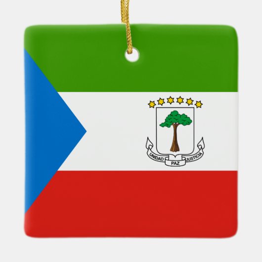 Flag für äquatoriale Guinea Keramikornament (Vorderseite)