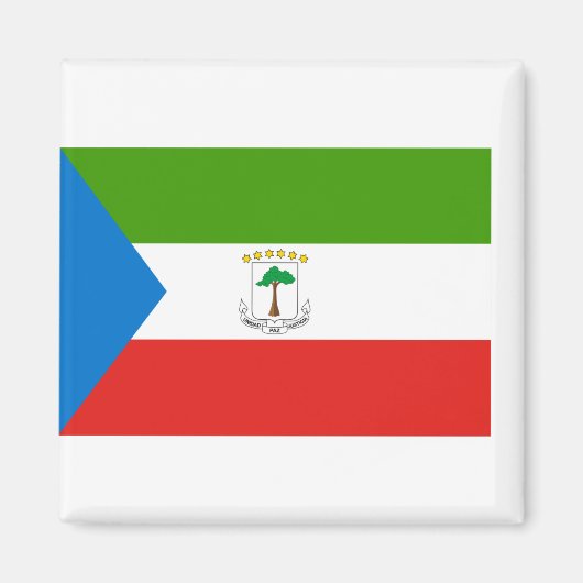Flag für äquatoriale Guinea Magnet (Vorne)