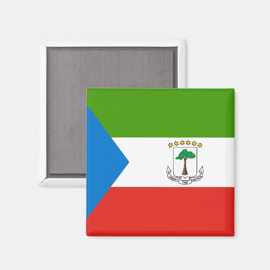 Flag für äquatoriale Guinea Magnet (Vorderseite/Rückseite)