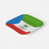 Flag für äquatoriale Guinea Pappteller (Gewinkelt)
