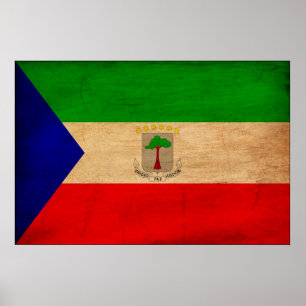 Flag für äquatoriale Guinea Poster