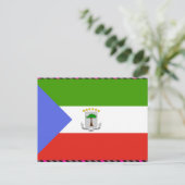 Flag für äquatoriale Guinea Postkarte (Stehend Vorderseite)
