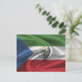 Flag für äquatoriale Guinea Postkarte (Stehend Vorderseite)