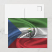 Flag für äquatoriale Guinea Postkarte (Vorne/Hinten)