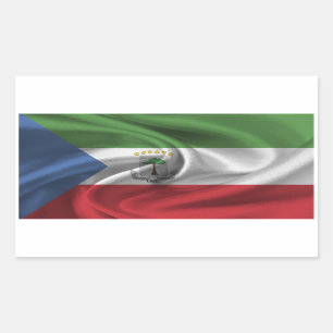 Flag für äquatoriale Guinea Rechteckiger Aufkleber