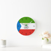 Flag für äquatoriale Guinea Runde Wanduhr (Zuhause)