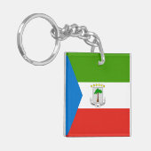 Flag für äquatoriale Guinea Schlüsselanhänger (Vorderseite links)