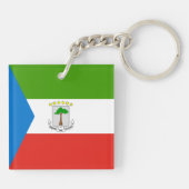 Flag für äquatoriale Guinea Schlüsselanhänger (Rückseite)