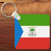 Flag für äquatoriale Guinea Schlüsselanhänger (Vorderseite)