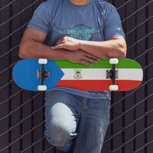Flag für äquatoriale Guinea Skateboard (Außenbereich 3)