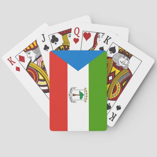 Flag für äquatoriale Guinea Spielkarten (Rückseite)