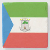 Flag für äquatoriale Guinea Steinuntersetzer (Vorderseite)