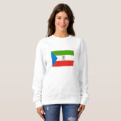 Flag für äquatoriale Guinea Sweatshirt (Vorne ganz)